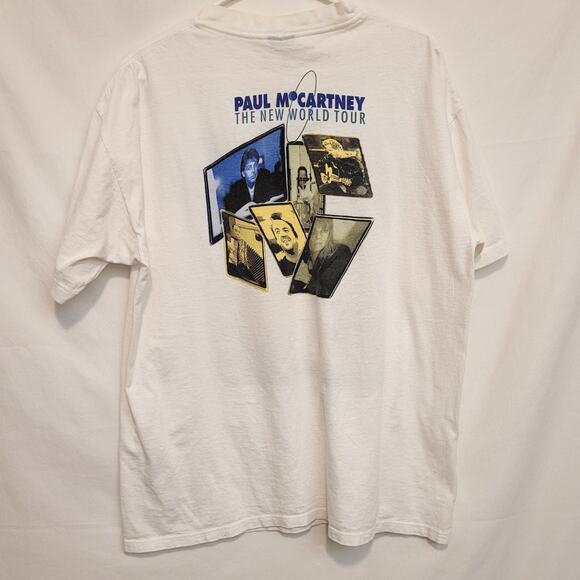 Vintage 1993 Paul McCartney “The New World Tour” Single Stitch Tee – Brockum XL - Picture 3 of 12